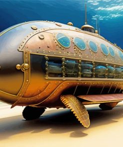 Steampunk Submarine Turtle Shape Diamond Painting