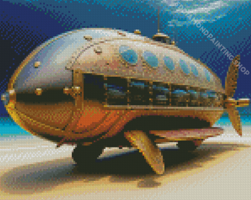 Steampunk Submarine Turtle Shape Diamond Painting