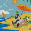 Summer Beach Adventures With Mickey Mouse Diamond Painting