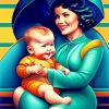 Vintage Mother And Son Diamond Painting