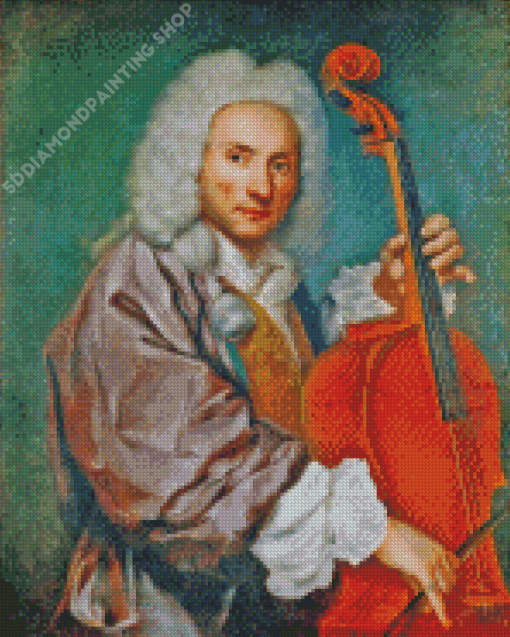 Vintage Violoncellist Diamond Painting