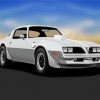 White 1977 Firebird Car Diamond Painting