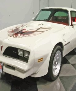 White 78 Firebird Trans Am Car Diamond Painting