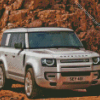 White Land Rover Jeep Diamond Painting