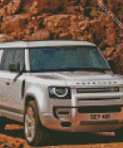 White Land Rover Jeep Diamond Painting