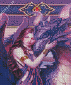 Woman With Dragon James Ryman Diamond Painting