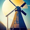 Wooden Windmill Diamond Painting