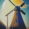 Wooden Windmill Diamond Painting