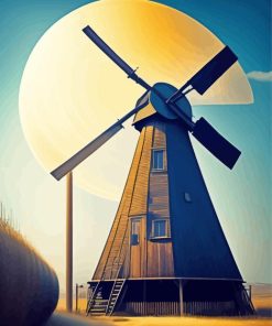 Wooden Windmill Diamond Painting