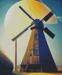 Wooden Windmill Diamond Painting