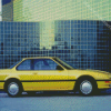 Yellow Honda Prelude Car Diamond Painting