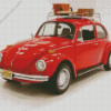 1971 Red Vw Beetle Diamond Painting