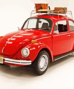 1971 Red Vw Beetle Diamond Painting