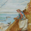 A Syrian Girl At A Balcony John Inchbold Diamond Painting