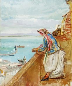 A Syrian Girl At A Balcony John Inchbold Diamond Painting