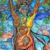 Abstract Tree Of Life Woman Diamond Painting