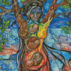 Abstract Tree Of Life Woman Diamond Painting