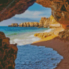 Albufeira Beach Cave Diamond Painting