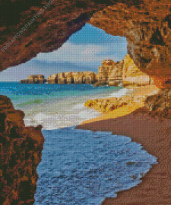 Albufeira Beach Cave Diamond Painting