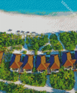 Beach Villa Landscape Diamond Painting