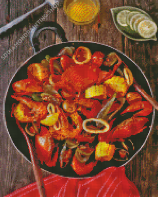 Cajun Seafood Diamond Painting