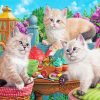 Cat By Tea Table Diamond Painting