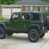 Dark Green Jeep Wrangler Diamond Painting