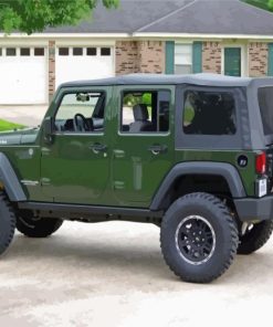 Dark Green Jeep Wrangler Diamond Painting