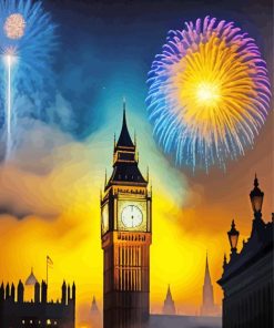 Fireworks London Bridge Diamond Painting