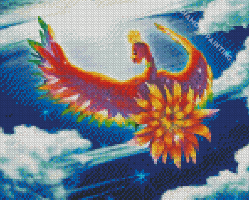 Flying Ho Oh Art Diamond Painting