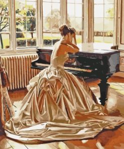 Girl At The Piano Diamond Painting