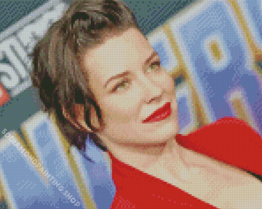 Gorgeous Evangeline Lilly In Red Diamond Painting