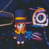 Hat Kid From Hat In Time Game Diamond Painting