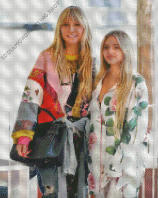 Heidi Klum And Her Daughter Diamond Painting