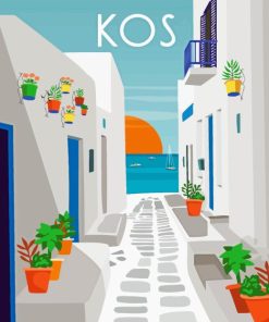 Kos Greece Poster Diamond Painting