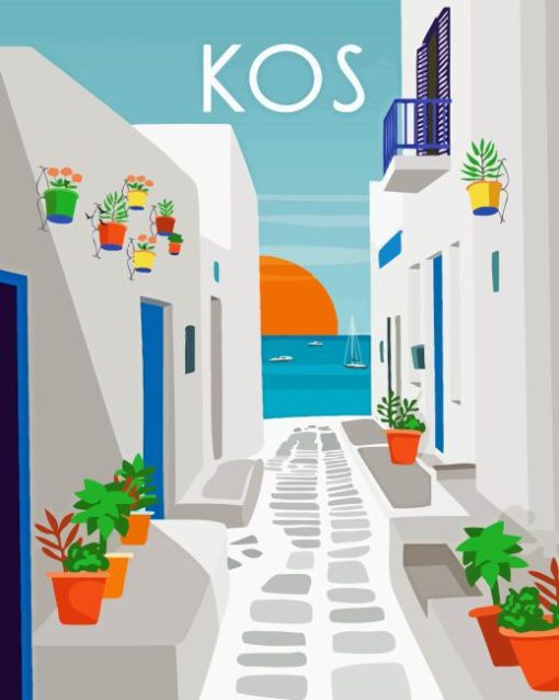 Kos Greece Poster Diamond Painting