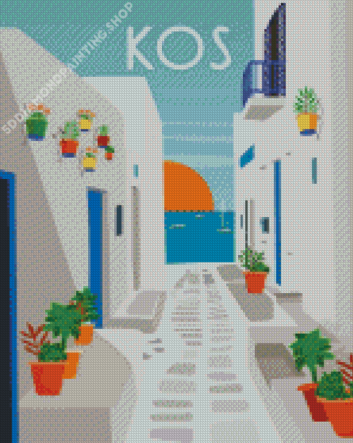 Kos Greece Poster Diamond Painting