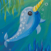 Little Blue Narwhal Diamond Painting