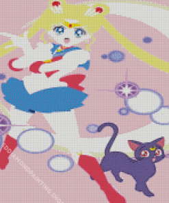 Luna And Sailor Moon Diamond Painting