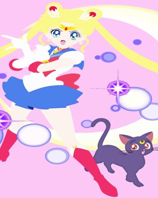 Luna And Sailor Moon Diamond Painting