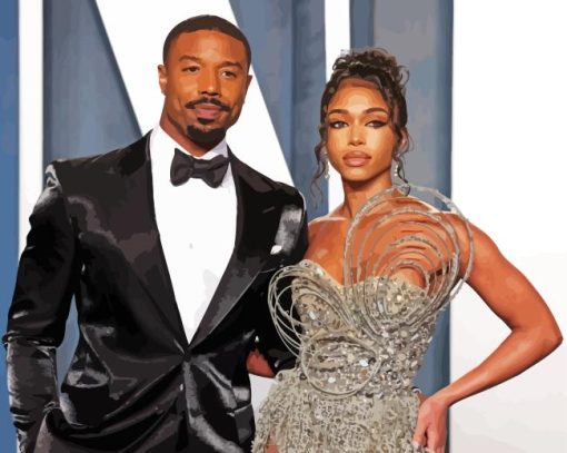 Michael B Jordan And Lori Harvey Diamond Painting