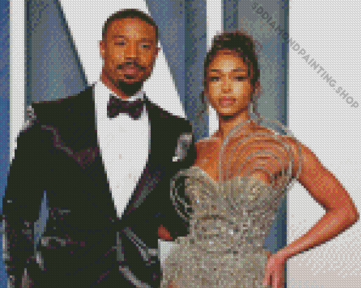 Michael B Jordan And Lori Harvey Diamond Painting