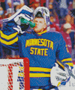 Minnesota State Hockey Player Diamond Painting