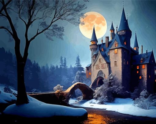 Moonlight Castle Diamond Painting