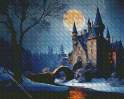 Moonlight Castle Diamond Painting