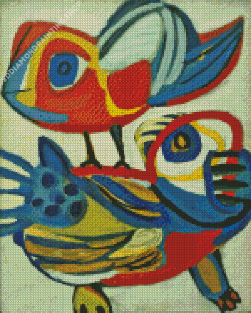 Ontmoeting By Karel Appel Diamond Painting