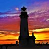 Oregon Lighthouse Silhouette Diamond Painting