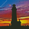 Oregon Lighthouse Silhouette Diamond Painting