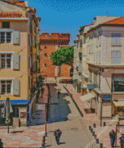 Perpignan Streets Diamond Painting