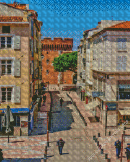 Perpignan Streets Diamond Painting